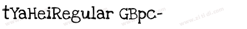 tYaHeiRegular GBpc字体转换